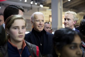Vice President Joe Biden and auto show chairman Kevin Reilly.
