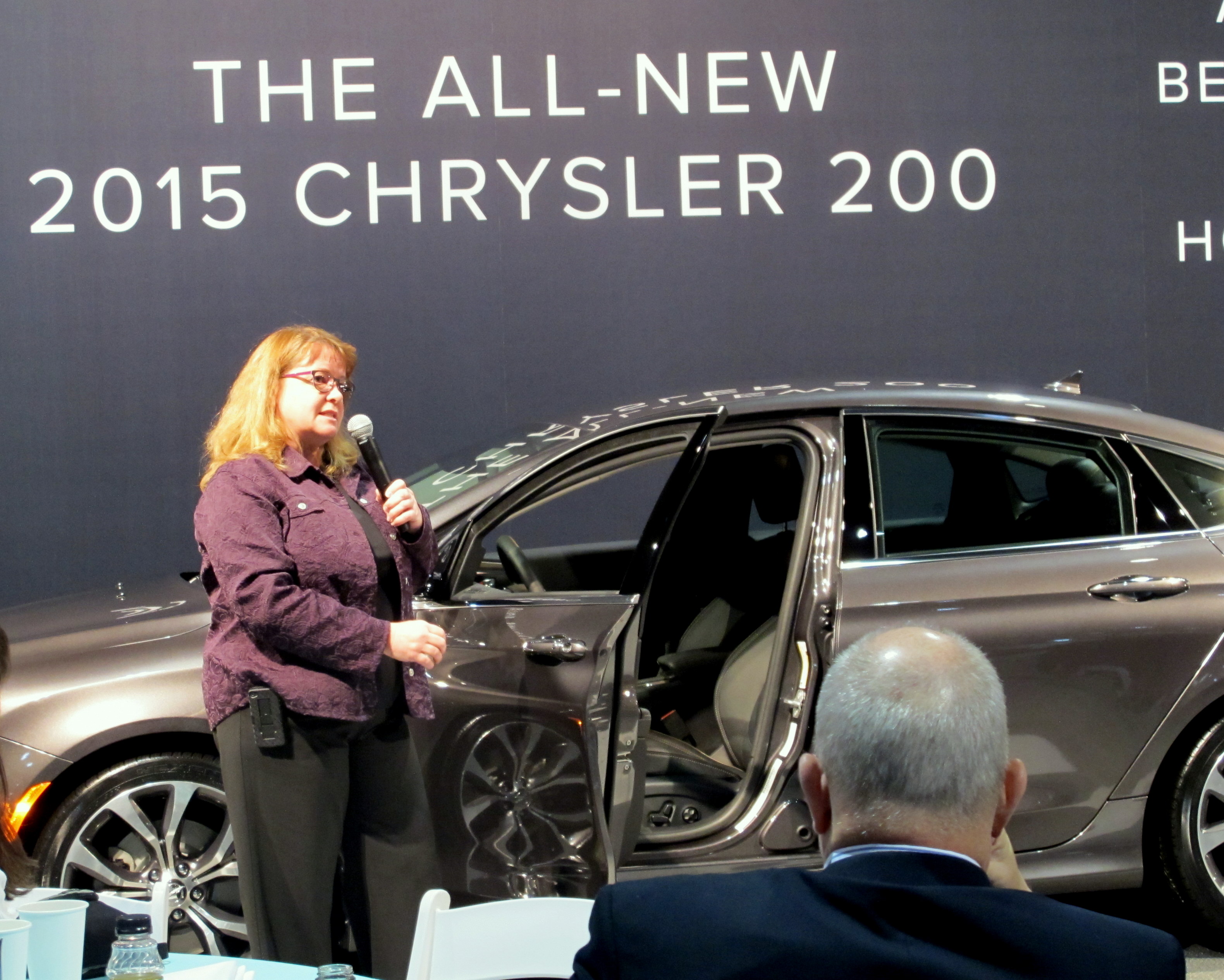 Kathy Graham, Product PR Manager at 
Chrysler Group LLC with the all-new 2015 Chrysler 200.