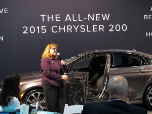 Kathy Graham, Product PR Manager at  Chrysler Group LLC with the all-new 2015 Chrysler 200.