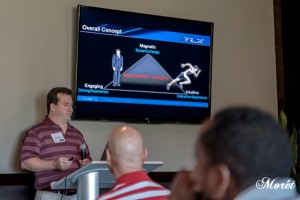 Dan Powderly, of Acura explains the "Red Carpet Athlete" concept to GAAMA members. Photo by Bonnie M. Moret.
