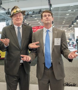 Auto show chairman Geoff Pohanka, wearing the traditional "snow hat" and show producer John O'Donnell wished for the best ... and then Winter Storm Jonas happened.